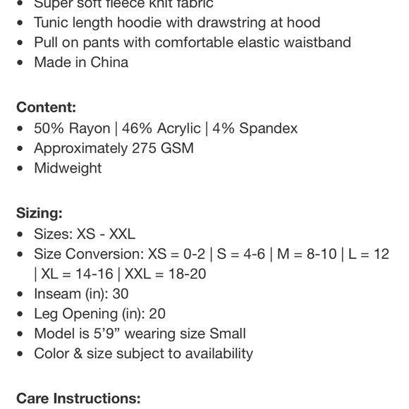 ⭐️ Firm Price ⭐️ New with tags Max and Mia Loungewear - Picture 5 of 5